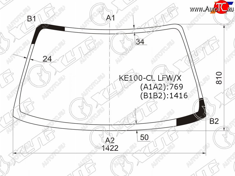 4 649 р. Стекло лобовое Toyota Corolla (E100) 91-02  Sprinter 93-02 XYG KE100-CL LFW/X  с доставкой в г. Пермь