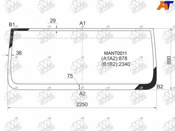 Стекло лобовое Man Tga-Series 00-07  Tgx-Series 07-  Sitrak C7H 14- KMK MANT0011