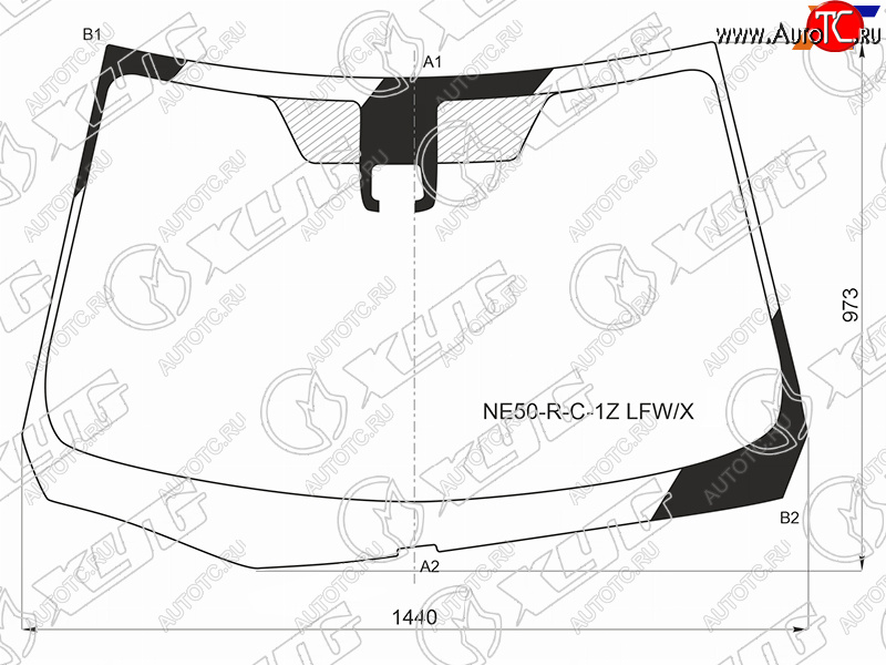 8 899 р. Стекло лобовое (Камера) Toyota Corolla Fielder (E160) 15-17  Corolla Axio (E160) 15-17 XYG NE50-R-C-1Z LFW/X  с доставкой в г. Пермь