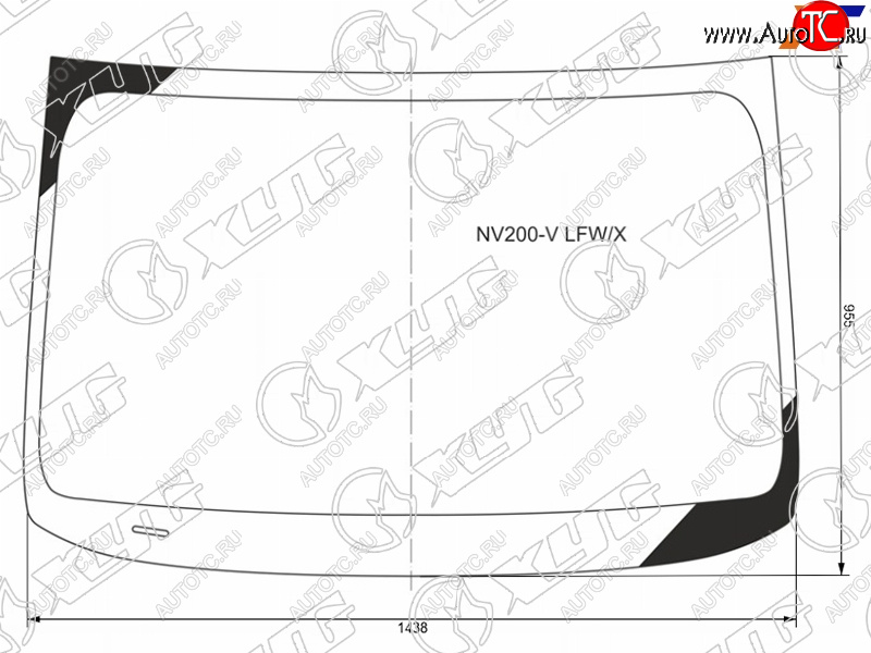 6 299 р. Стекло лобовое Mitsubishi Delica D:3 11-19  Nissan e-NV200 14-  NV200 09- XYG NV200-V LFW/X  с доставкой в г. Пермь