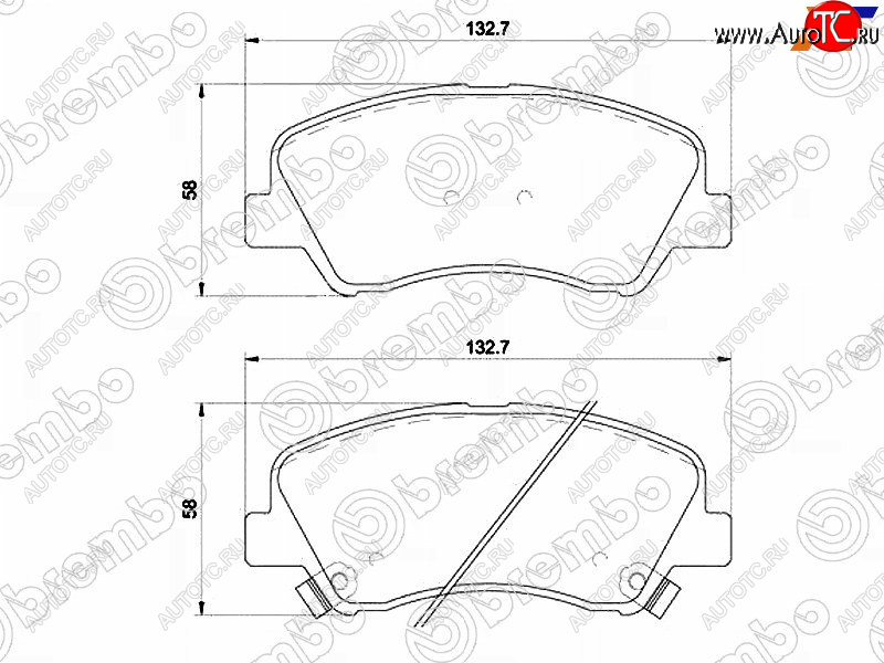 3 879 р. Колодки тормозные передние FR-FL SAT  Hyundai Solaris HCR седан дорестайлинг (2017-2020)  с доставкой в г. Пермь