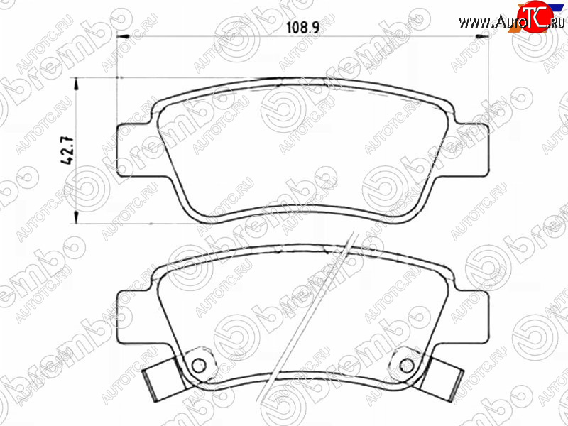 3 199 р. Колодки тормозные задние RH-LH SAT Honda CR-V RE1,RE2,RE3,RE4,RE5,RE7 дорестайлинг (2007-2010)  с доставкой в г. Пермь