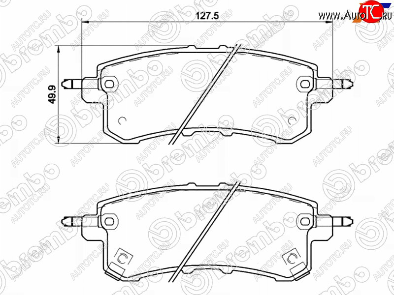 3 899 р. Колодки тормозные задние RH-LH SAT INFINITI QX56 Z62 (2010-2013)  с доставкой в г. Пермь