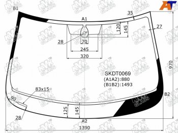 5 199 р. Стекло лобовое (Датчик дождя Круглый датчик дождя) Skoda Rapid 12-20  Volkswagen Polo 20-          KMK SKDT0069  с доставкой в г. Пермь. Увеличить фотографию 1