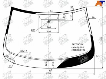 Стекло лобовое Skoda Rapid 12-20  Volkswagen Polo 20-22  Jetta VA3 19-  SEAT Toledo 12-19 KMK SKDT0010