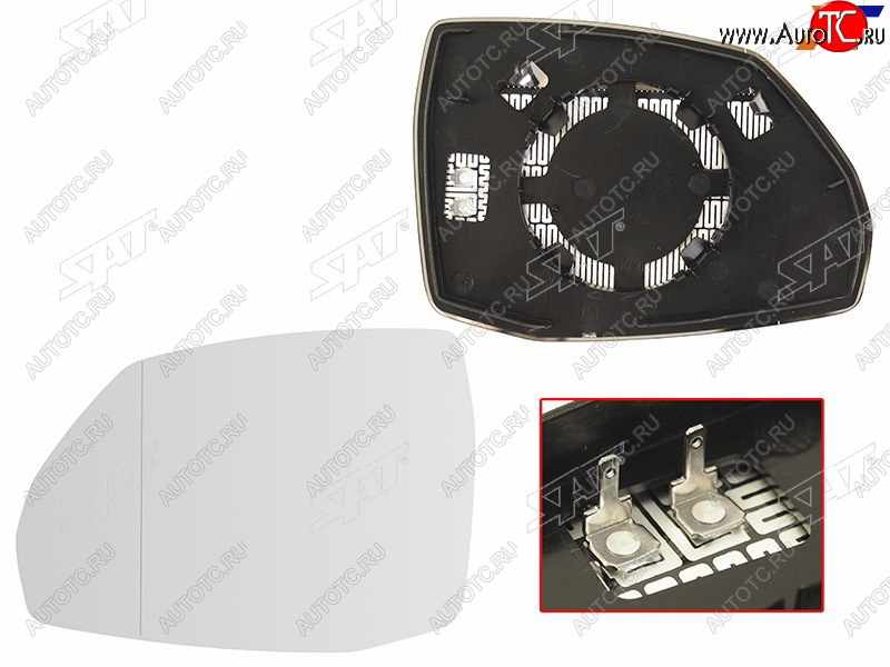 2 199 р. Полотно зеркала Audi Q5 16-20  Q7 15-19 (Слева Обогрев асферическое) SAT ST-121-0007  с доставкой в г. Пермь