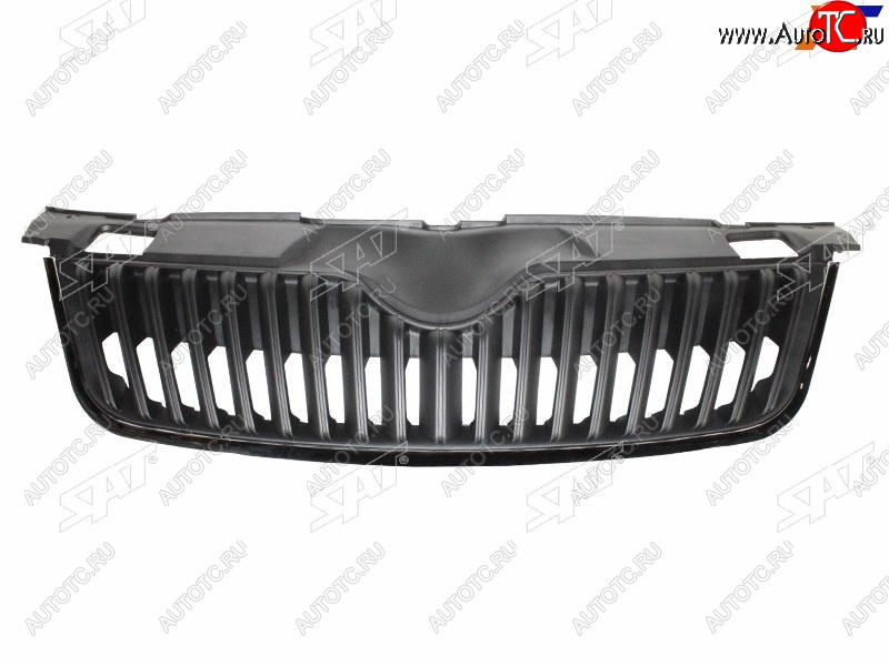 3 679 р. Решетка радиатора SAT Skoda Fabia Mk2 хэтчбэк рестайлинг (2010-2014) (молдинг хром черный)  с доставкой в г. Пермь