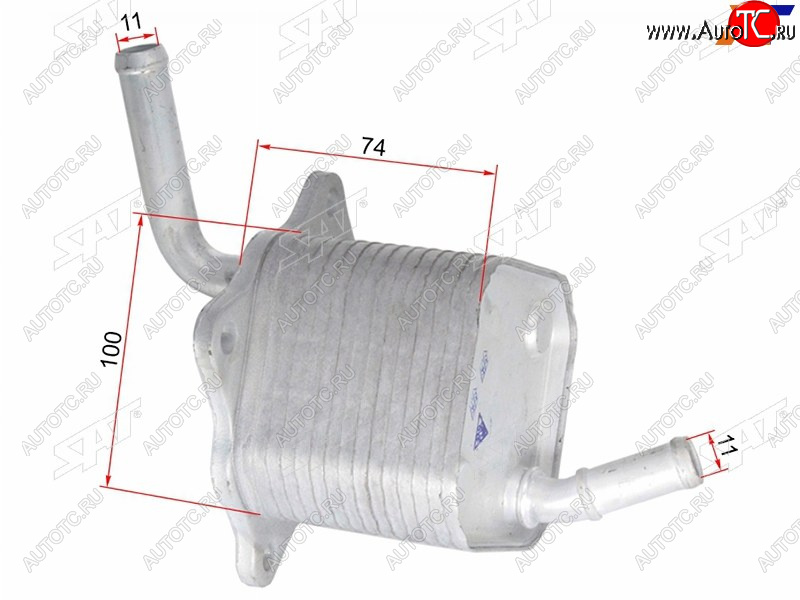4 399 р. Радиатор масляный TOYOTA FORTUNER 15-HIACE 19-HILUX 15- SAT ST-205-0003  с доставкой в г. Пермь