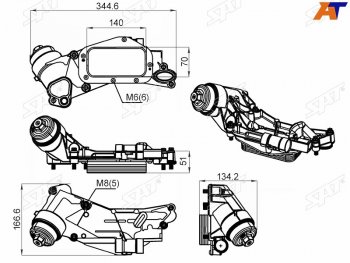 4 899 р. Радиатор масляный в сборе CHEVROLET CRUZE 09-OPEL ASTRA J 10-MOKKA 12- SAT ST-205-0001  с доставкой в г. Пермь. Увеличить фотографию 1