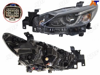 Фара левая (LED) SAT Mazda 6  GJ (2015-2018) 1 рестайлинг универсал, 1-ый рестайлинг седан