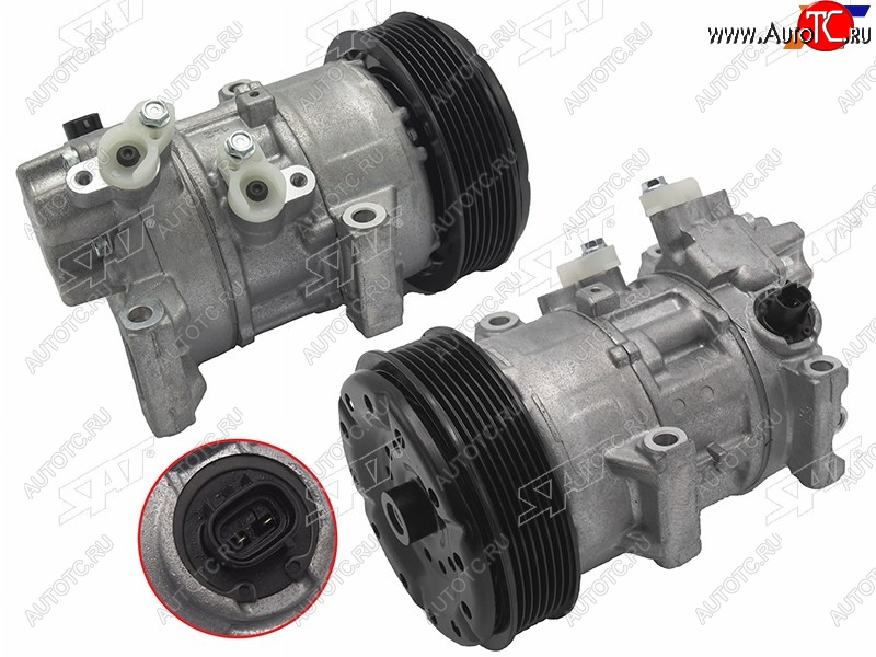 22 849 р. Компрессор кондиционера Toyota Allion (T240) 01-07  Avensis (T250) 03-08  Premio 01-07  Wish 03-0 SAT ST-245-0004  с доставкой в г. Пермь