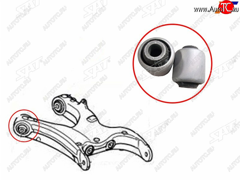 1 039 р. Сайлентблок BMW X5 06-18  X6 08-20 SAT ST-33326770952-B2  с доставкой в г. Пермь
