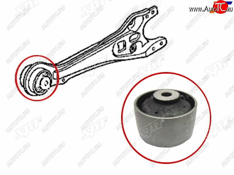 799 р. Сайлентблок Honda Accord 93-98  Odyssey 94-04  Stepwgn 96-05  Ascot 93-97 (Зад) SAT ST-52371-SV4-A01  с доставкой в г. Пермь