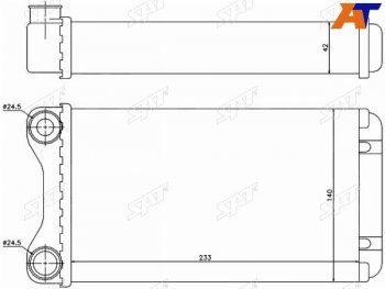 1 899 р. Радиатор отопителя салона  AUDI A4S4 00-09SEAT EXEO 09- SAT ST-AU26-395-0  с доставкой в г. Пермь. Увеличить фотографию 1