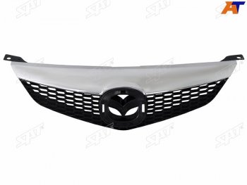 Решетка радиатора SAT Mazda 6 GG седан рестайлинг (2005-2008) (молдинг хром)