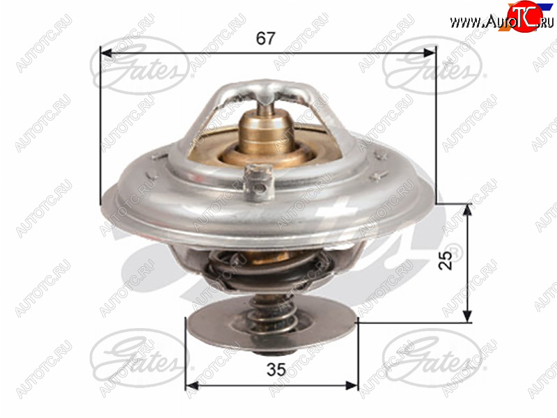 1 679 р. Термостат AUDI A80A100 90-94A4A6 96-05BMW 3 E365 E34 GATES TH14387G1  с доставкой в г. Пермь