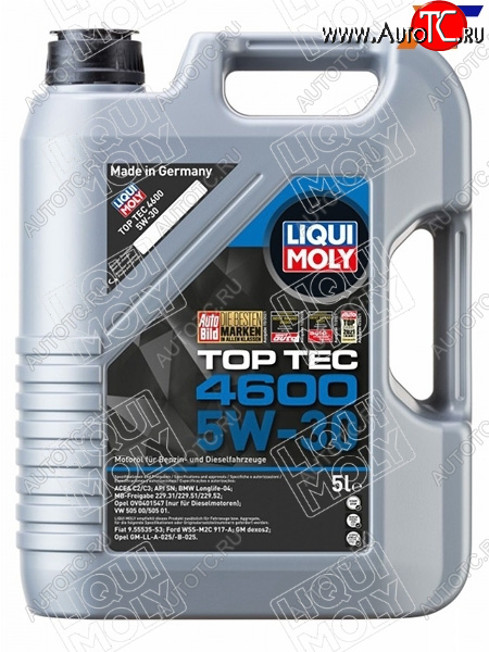7 999 р. Масло моторное LIQUI MOLY Top Tec 4600 5W-30 SNC2C3 5л                                             LIQUI MOLY 2316  с доставкой в г. Пермь