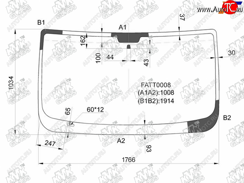 5 999 р. Стекло лобовое PEUGEOT BOXER IIFIAT DUCATO IICITROEN JUMPER II 06-                                 KMK FATT0008  с доставкой в г. Пермь
