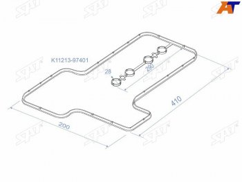241 р. Прокладка клапанной крышки TY K3VE, 3SZ-VE, 00- BBCamiDuetPassoRush SAT K11213-97401  с доставкой в г. Пермь. Увеличить фотографию 1