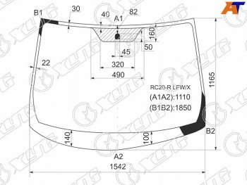 Стекло лобовое Toyota Alphard (H10) 02-08 XYG RC20-R LFW/X