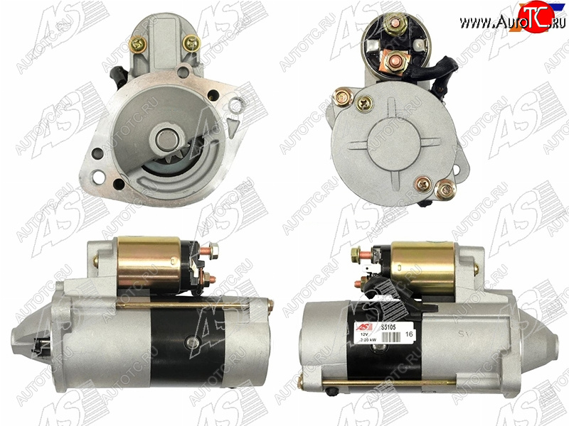 20 999 р. Стартер Mitsubishi Galant 83-86  L200 96-16  Lancer 88-91  Pajero Sport 08-17 (2,2 kW Z=10)      AS-PL S5105  с доставкой в г. Пермь