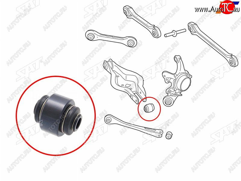 699 р. Сайлентблок задней цапфы BMW1 E8# 03-12BMW2 12-BMW3 E9# 04-13BMW4 F8# 13-X1 E84 08-15X3 F25 09- SAT ST-33326775552  с доставкой в г. Пермь
