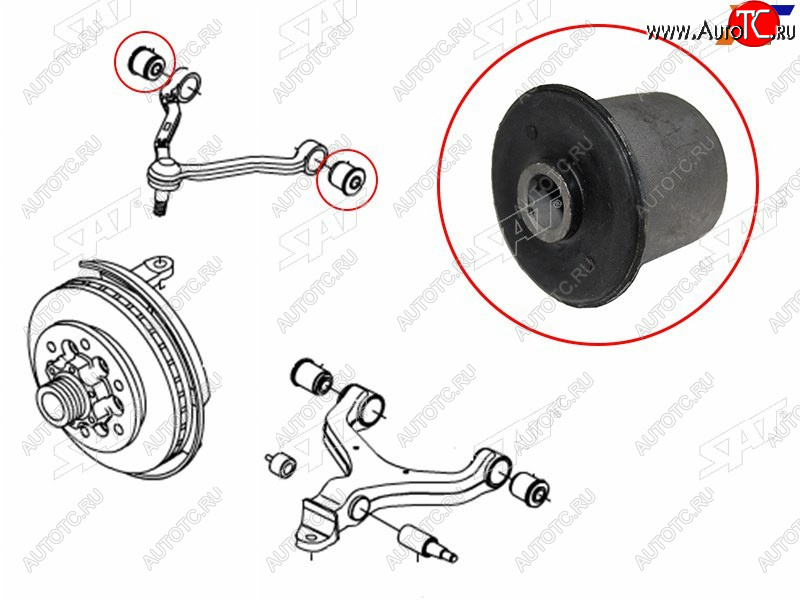 280 р. Сайлентблок SsangYong Actyon 05-10  Actyon Sports 06-12  Kyron 05-16  Rexton 07-12 SAT ST-44412-08000  с доставкой в г. Пермь