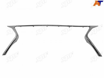 8 999 р. Молдинг решетки радиатора SAT Lexus RX350 AL10 рестайлинг (2012-2015) (хром)  с доставкой в г. Пермь. Увеличить фотографию 2