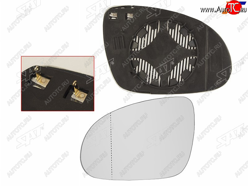 479 р. Полотно зеркало VW PASSAT B6 05-09 LH с обогревом SAT ST-VWA8-940G-2  с доставкой в г. Пермь
