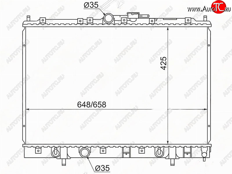 6 949 р. Радиатор MITSUBISHI PAJERO IO  PININ 1.8  2.0 98-07 SAT mc00012  с доставкой в г. Пермь