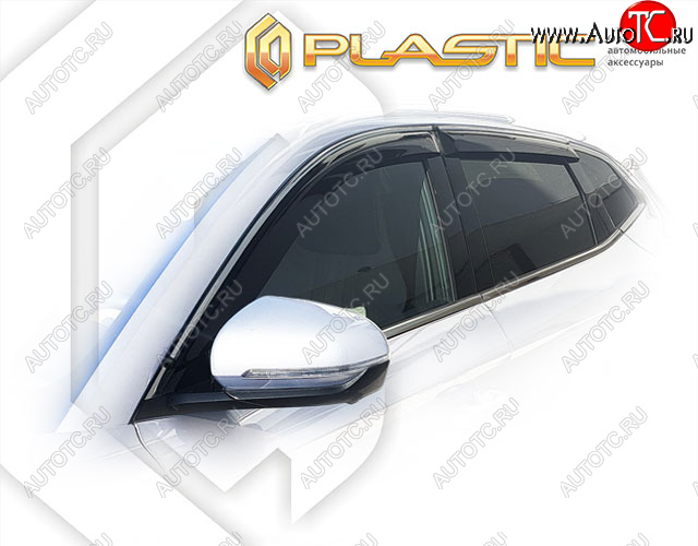 1 899 р. Дефлектора окон CA-Plastic  BYD Song Plus (2020-2024) дорестайлинг (classic полупрозрачный, без хром. молдинга)  с доставкой в г. Пермь