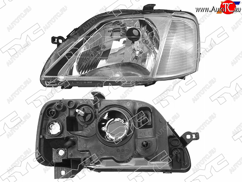 3 999 р. Фара левая (под корректор, хрусталь) TYC Renault Logan 1 дорестайлинг (2004-2010)  с доставкой в г. Пермь