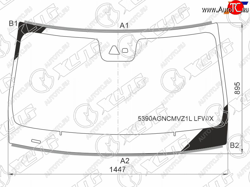 14 449 р. Стекло лобовое (Камера Датчик дождя Молдинг 4D SED) Mercedes-Benz CLS-Class 17-21 XYG 5390AGNCMVZ1L LFW/X  с доставкой в г. Пермь