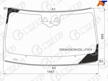 16 949 р. Стекло лобовое (Две камеры Датчик дождя Молдинг 4D SED) Mercedes-Benz CLS-Class 21- XYG 5390AGNCMVZ2L LFW/X  с доставкой в г. Пермь. Увеличить фотографию 1