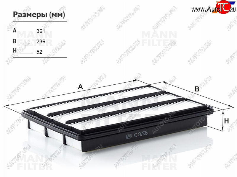 1 659 р. Фильтр воздушный MANN  Mitsubishi Montero ( V60,  V90) - Pajero ( 3 V70,  3 V60,  4 V90,  4 V80)  с доставкой в г. Пермь