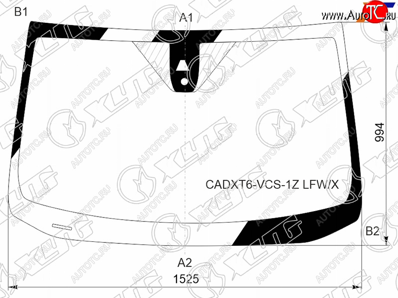 10 649 р. Стекло лобовое (Камера Датчик дождя) Cadillac XT6 19-22 XYG CADXT6-VCS-1Z LFW/X  с доставкой в г. Пермь