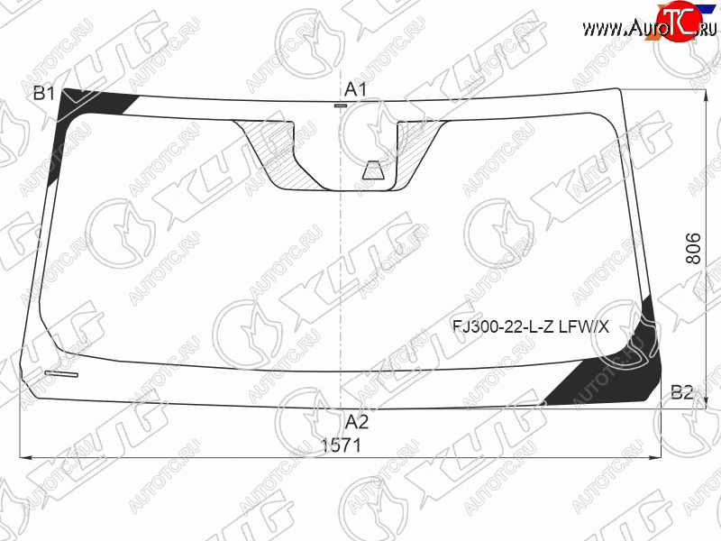 13 799 р. Стекло лобовое (Камера) Toyota Land Cruiser (J300) 21- XYG FJ300-22-L-Z LFW/X  с доставкой в г. Пермь
