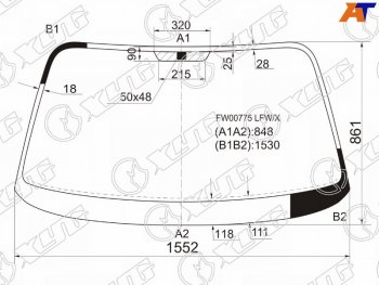 Стекло лобовое Hyundai Sonata 93-98 XYG FW00775 LFW/X