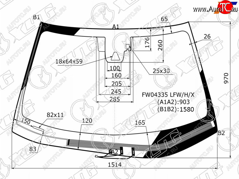 11 999 р. Стекло лобовое с обогревом щеток + дд + камера (панорамная крыша) LEXUS ES 15-18 XYG FW04335 LFW/H/X, fw04335lfwhx XYG FW04335 LFW/H/X  с доставкой в г. Пермь
