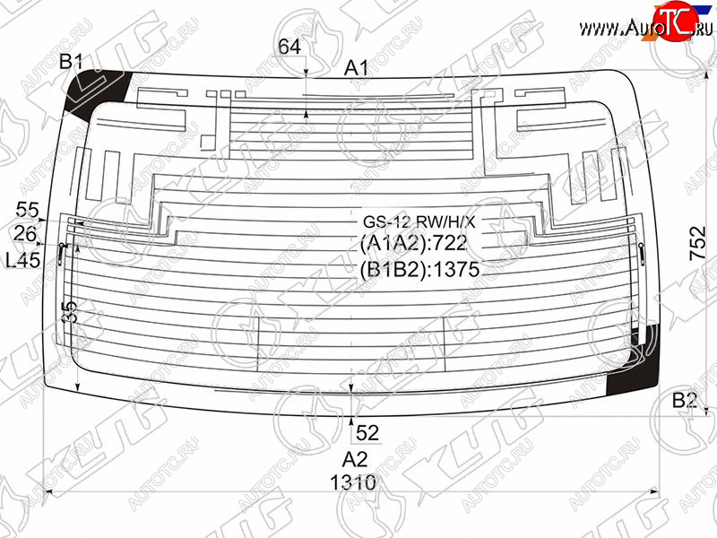 14 999 р. Стекло заднее (Цвет зеленый Обогрев Антенна) Lexus GS 11-20  GS F 15- XYG GS-12 RW/H/X  с доставкой в г. Пермь