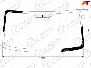 Стекло лобовое JAC N35 15-  Sollers Argo 22- XYG JAC-N35-CP LFW/X