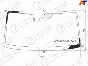 Стекло лобовое (Одна камера) Toyota Probox 14-  Mazda Familia 18-  Toyota Succeed 14- XYG NCP58-19-R-C-1Z LFW/X