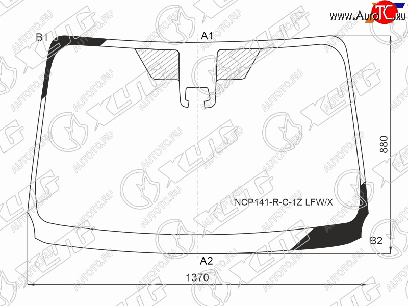 8 549 р. Стекло лобовое (Одна камера) Toyota Porte 12-20  Spade 12-20 XYG NCP141-R-C-1Z LFW/X  с доставкой в г. Пермь