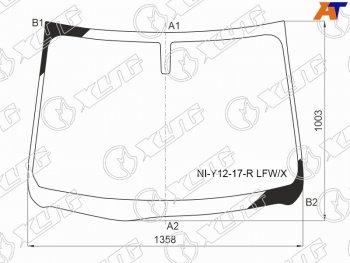 Стекло лобовое Nissan AD 16-  Wingroad 05-18  Mazda Familia 17-18  Mitsubishi Lancer Japan 17-19 XYG NI-Y12-17-R LFW/X