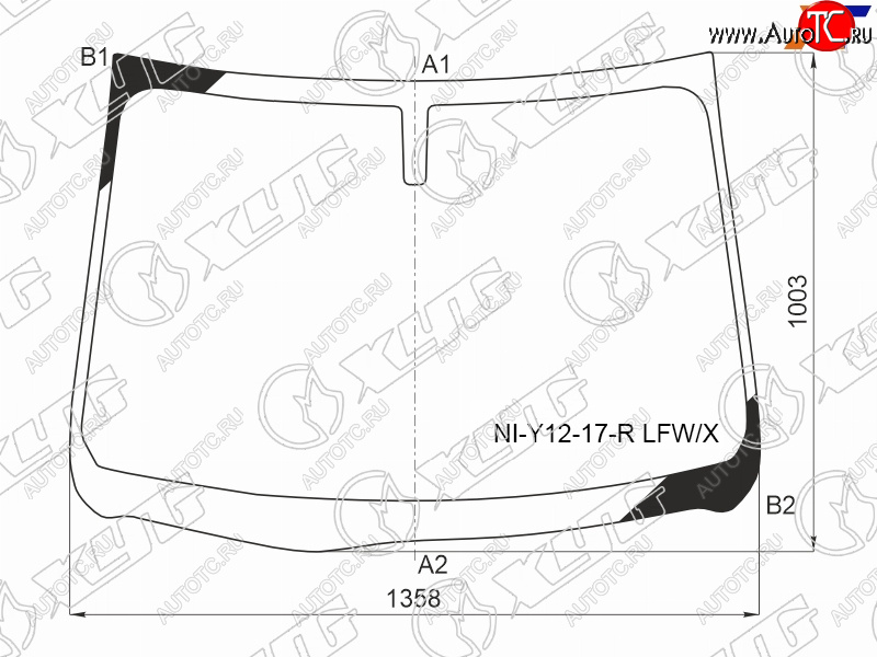 8 199 р. Стекло лобовое Nissan AD 16-  Wingroad 05-18  Mazda Familia 17-18  Mitsubishi Lancer Japan 17-19 XYG NI-Y12-17-R LFW/X  с доставкой в г. Пермь