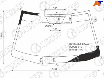 Стекло лобовое Toyota Mark X 04-09 XYG RX120-R-P LFW/X