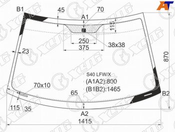 Стекло лобовое Volvo S40 95-04  V40 95-04 XYG S40 LFW/X