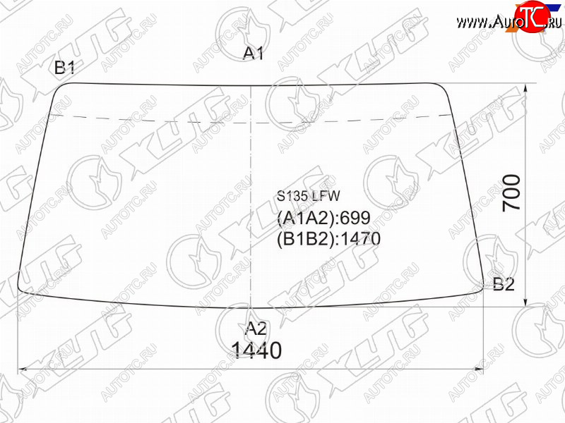 7 299 р. Стекло лобовое Mazda Bongo 90-99  Nissan Vanette 94-99  Vanette Serena 91-94 XYG S135 LFW  с доставкой в г. Пермь