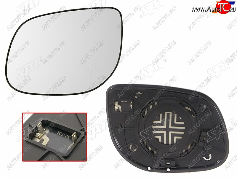 1 099 р. Полотно зеркала Kia Cerato 08-13  Cerato Koup 08-13 (Слева Обогрев) SAT ST-121-0129  с доставкой в г. Пермь
