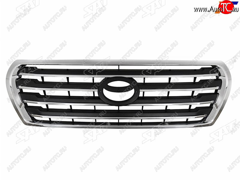 10 649 р. Решетка радиатора SAT Toyota Land Cruiser 200 1-ый рестайлинг (2012-2015) (молдинг хром)  с доставкой в г. Пермь
